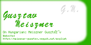 gusztav meiszner business card